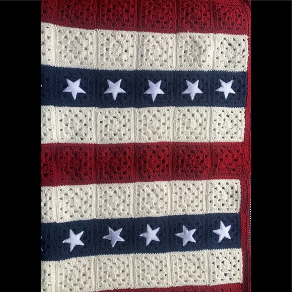 Handcrafted Stars & Stripes Blanket/Throw - Picture 6 of 6